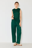 Marina West Swim Pleated Elastic-Waist Straight Pants