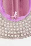 Fame Pave Rhinestone Pearl Trim Cowboy Hat