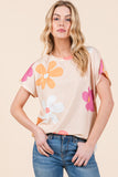 BOMBOM Women's Floral Short Sleeve T-Shirt