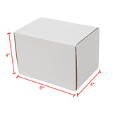 50 Pack 6x4x3 inch Corrugated Box Mailers- White Cardboard Shipping Box Corrugated Box Mailer Shipping Box for Mailer RT