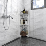 Free shipping 3 Tier Corner Shower Shelf Waterproof for Bathroom Storage YJ | White