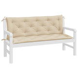 Garden Bench Cushions 2pcs Beige 59.1"x19.7"x2.8" Oxford Fabric
