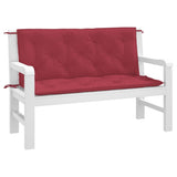 Garden Bench Cushions 2pcs Wine Red 47.2"x19.7"x2.8" Oxford Fabric