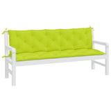 Garden Bench Cushions 2pcs Bright Green 70.9"x19.7"x2.8" Oxford Fabric