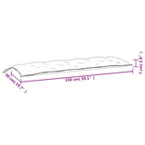 Garden Bench Cushions 2pcs Gray 59.1"x19.7"x2.8" Oxford Fabric