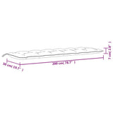 Garden Bench Cushions 2pcs Gray 78.7"x19.7"x2.8" Oxford Fabric