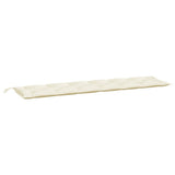 Garden Bench Cushions 2pcs Cream White 78.7"x19.7"x2.8" Oxford Fabric