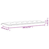 Garden Bench Cushions 2pcs Taupe 78.7"x19.7"x2.8" Oxford Fabric