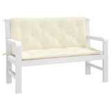 Garden Bench Cushions 2pcs Cream White 47.2"x19.7"x2.8" Oxford Fabric