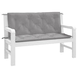 Garden Bench Cushions 2pcs Gray 47.2"x19.7"x2.8" Oxford Fabric