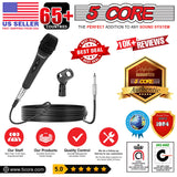 5 CORE Microphone Dynamic Vocal Handheld Mic Cardioid Unidirectional Microfono w On Off Switch + XLR Audio Cable for Singing Karaoke Public Speaking & Parties - PM-286